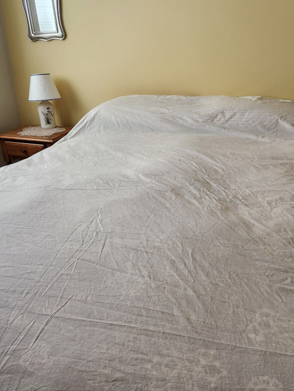 QUINCE King Flat Sheet White 100% Organic Cotton Home Bedding